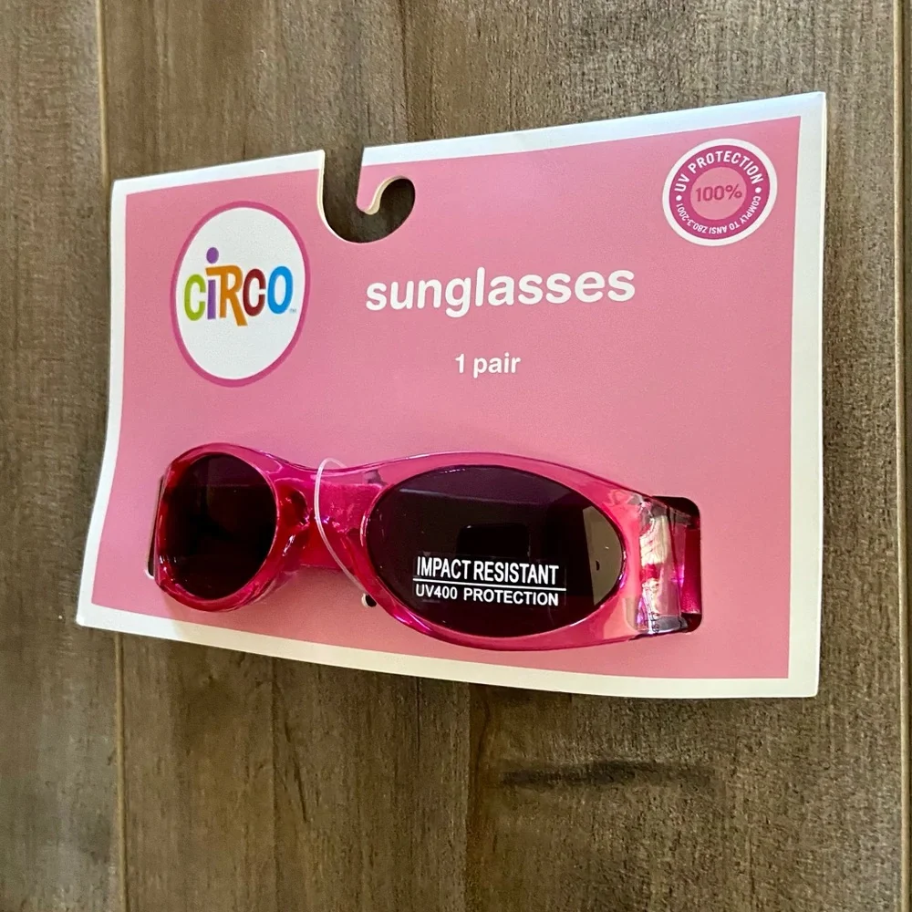 Circo Baby Toddler Sunglasses in Pink w/Flexible Adjustable Band UV Protecting